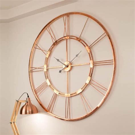 rose gold wall clocks uk